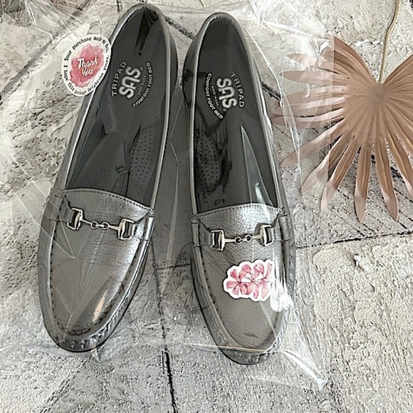 SAS Tripad Comfort Metro Womens Gray Leather Loafers Horse Bit Sz 9.5 S Narrow - Picture 14 of 14